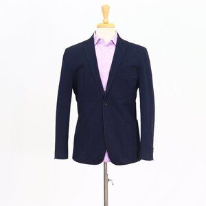 Combatant Gentlemen 40R Navy Blazer Sport Coat Jacket 2-Button Solid T487